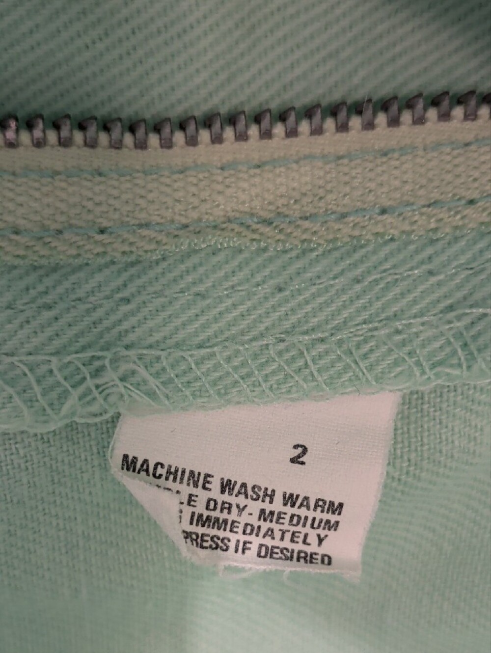 Authentic 70s Vintage High Waist Pastel Mint Green Super Wide Leg Pants SeeMeas - Picture 6 of 8